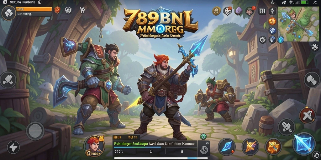 Screenshot gameplay dari 789BNL yang menampilkan pertempuran seru di dunia MMORPG.