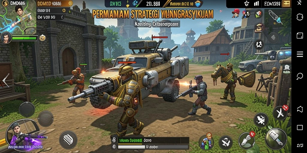 Gameplay mendebarkan dari DMD686 yang menunjukkan taktik dan strategi.