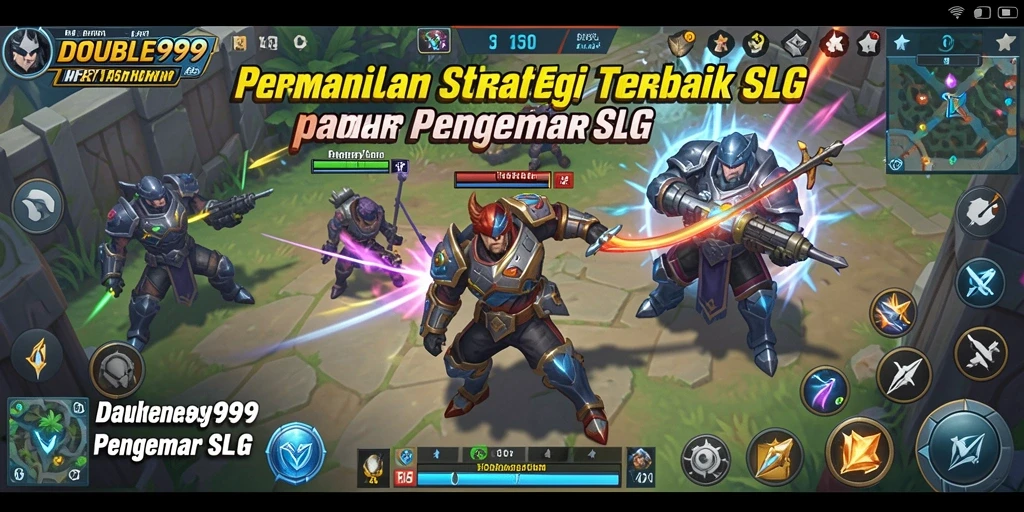 Tangkapan layar utama <strong>DOUBLE999</strong> menampilkan gameplay SLG yang mendebarkan dan interaktif.