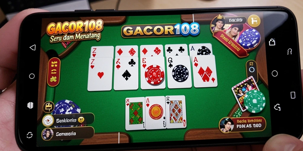Tampilan gameplay seru GACOR108 dalam aksi permainan Domino.