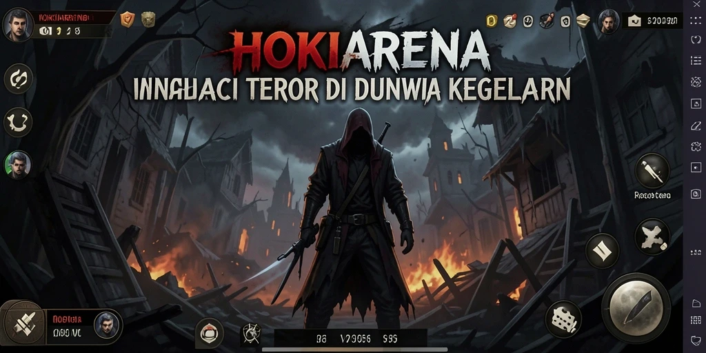 Tangkapan layar HOKIARENA menampilkan suasana gelap dan misterius dari gameplay.
