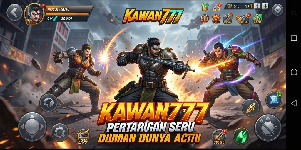 Screenshot aksi seru dari gameplay KAWAN777.