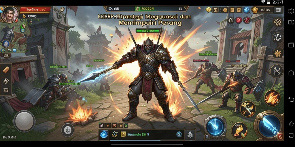 Screenshot utama KKRP menampilkan pertempuran strategis yang intens.