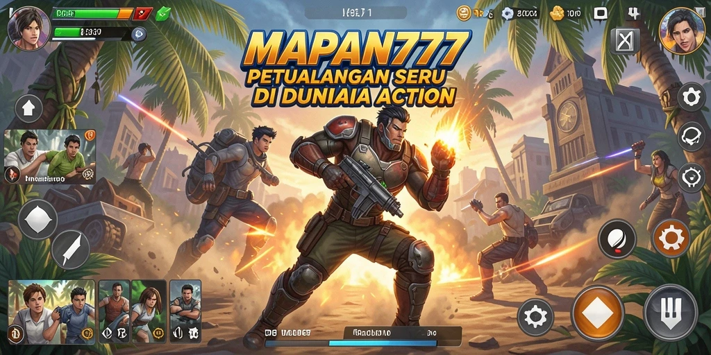 Tangkapan layar gameplay MAPAN777 menampilkan aksi pertempuran yang intens.