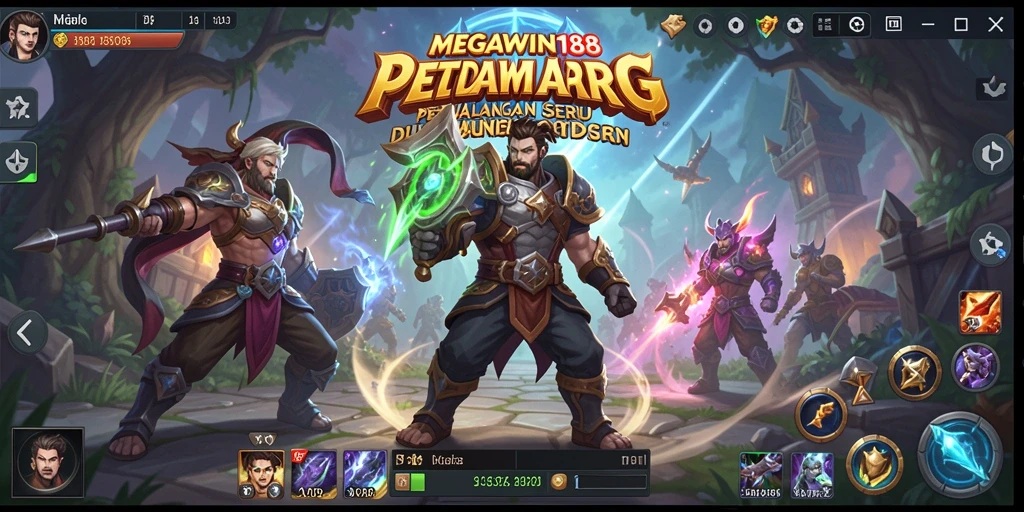Tampilan menarik gameplay ARPG di MEGAWIN188 dengan karakter beraksi.