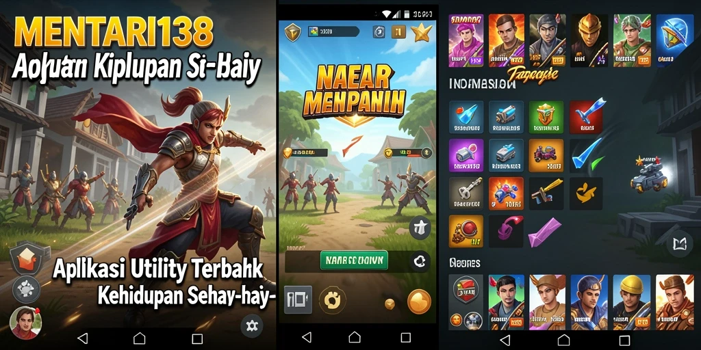 Tampilan utama MENTARI138 dengan fitur-fitur Utility yang menarik.