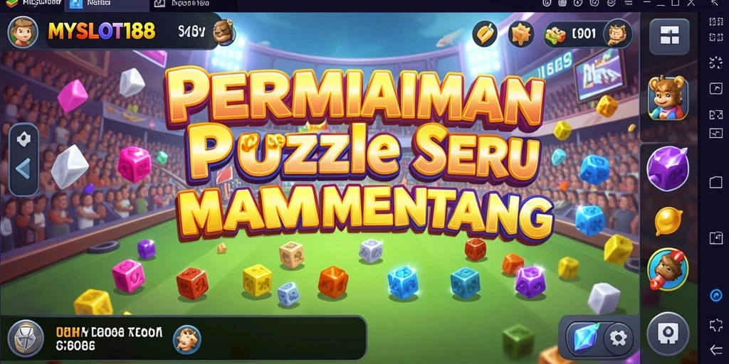 Screenshot gameplay MYSLOT188 menampilkan tantangan puzzle yang menarik.