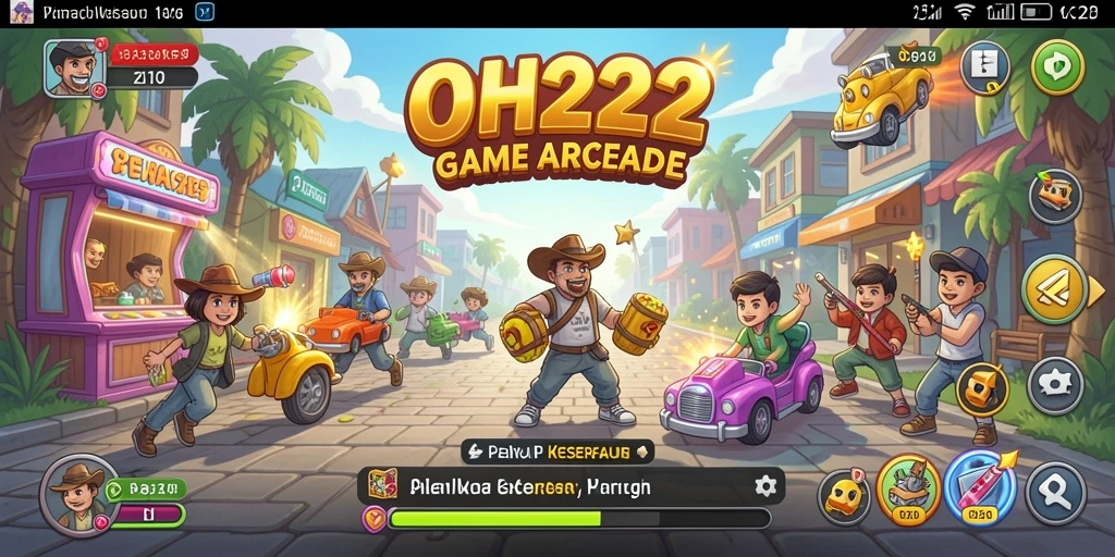 Screenshot utama OH222 menampilkan aksi gameplay Arcade yang seru.