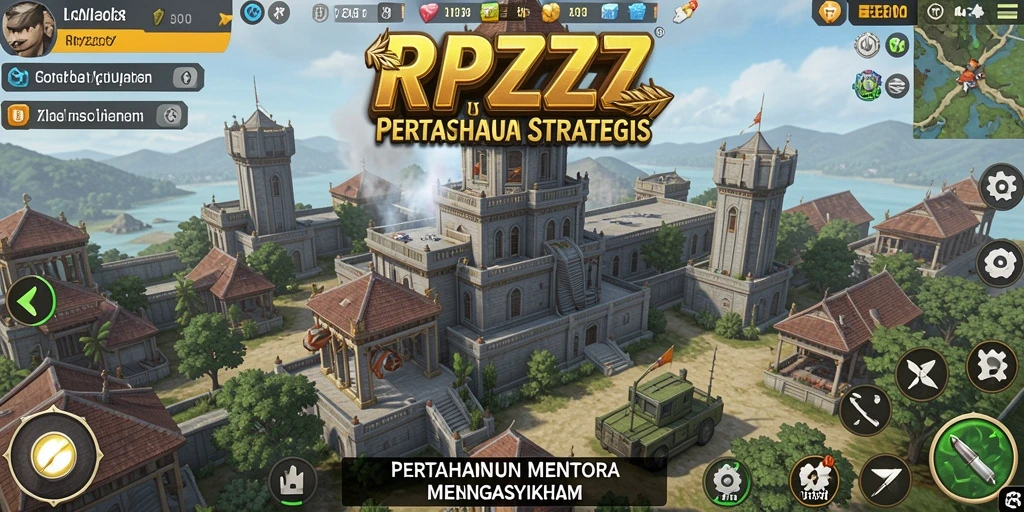 Screenshot gameplay RPZZZ menampilkan aksi mendebarkan Tower Defense.