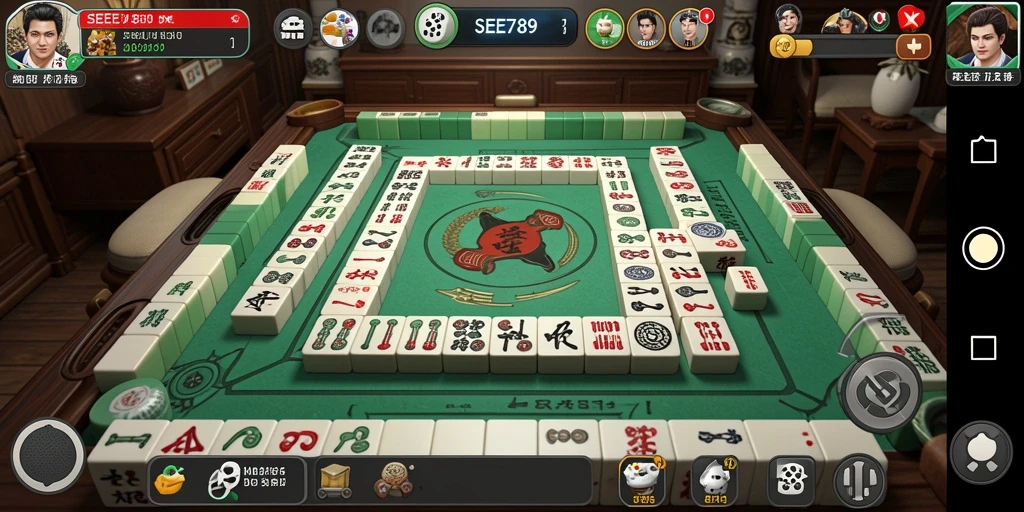 Tampilan menarik dari gameplay Mahjong di SEE789.