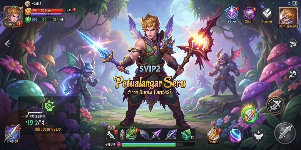 Tangkapan layar dari gameplay <strong>SVIP2</strong> menampilkan petualangan seru dalam dunia fantasi.